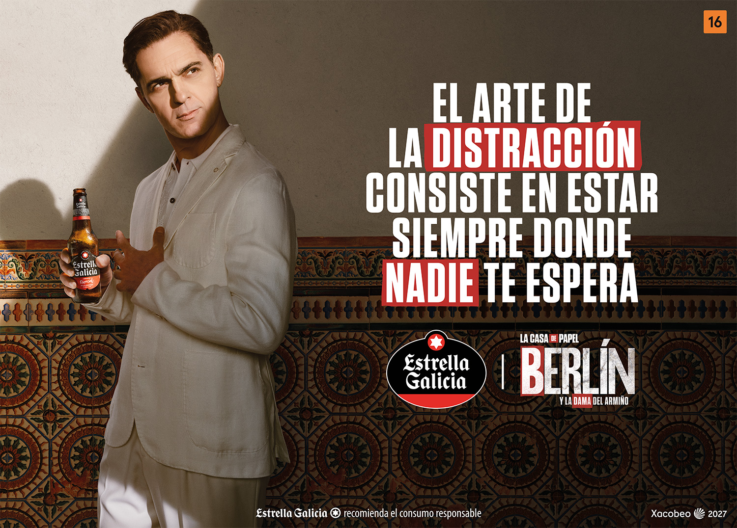 Campaña de estrella galicia con berlin y la dama del armiño